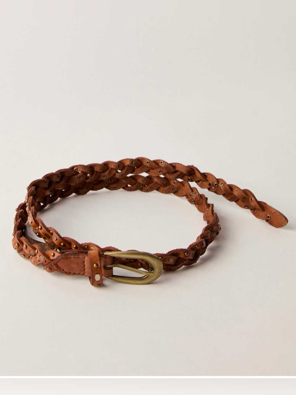 Free People sole slim stud belt